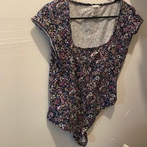 Vs Pink Floral Bodysuit